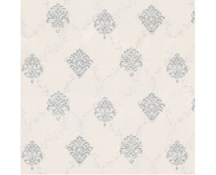 Обои мелкий Дамаск белый Euro Decor виниловые Romanov арт.7138-00