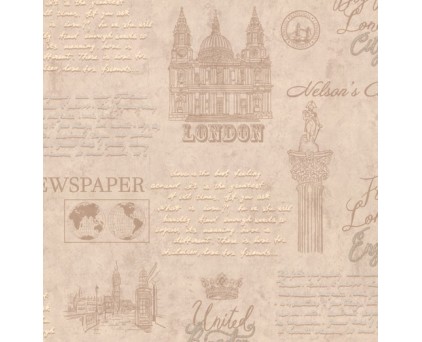 Обои бежевые London арт. 9099-01