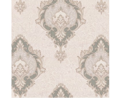 Обои Дамаск на бежевом фоне Euro Decor виниловые Champagne арт.7151-01