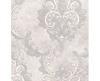 Обои серые с рисунком дамаск Euro Decor виниловые Palazzo арт. 9087-23