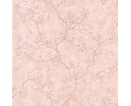 Обои цветы на розовом фоне Euro Decor виниловые Blooming арт. 7142-08
