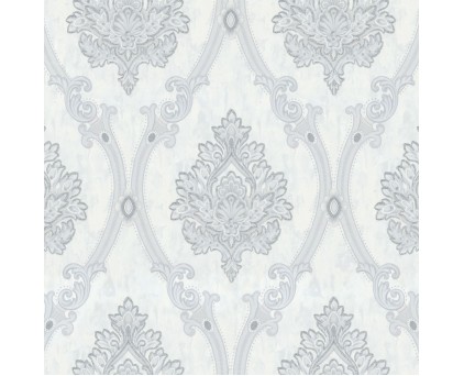 Обои белые Дамаск Euro Decor виниловые Tesoro арт. 9114-00