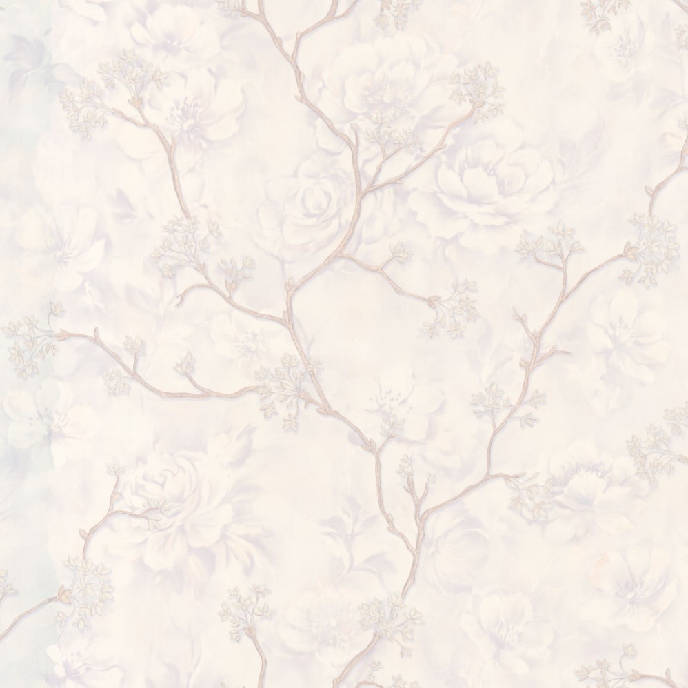 Обои цветы на белом фоне Euro Decor виниловые Blooming арт. 7142-00